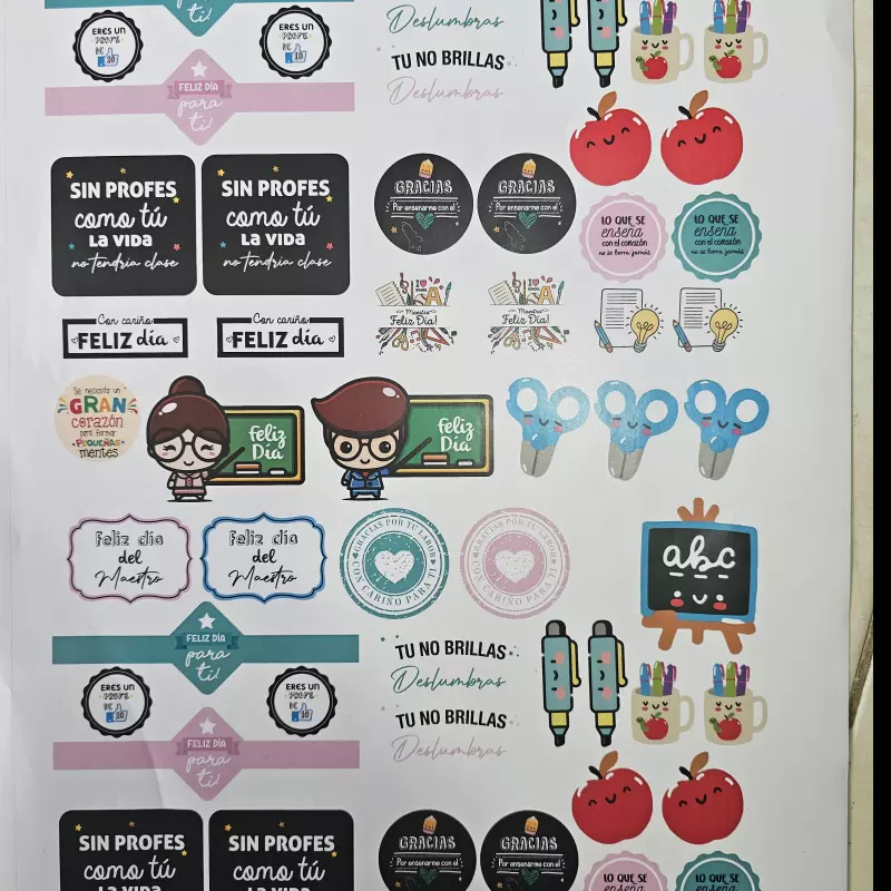 Hoja pretroquelada maestro