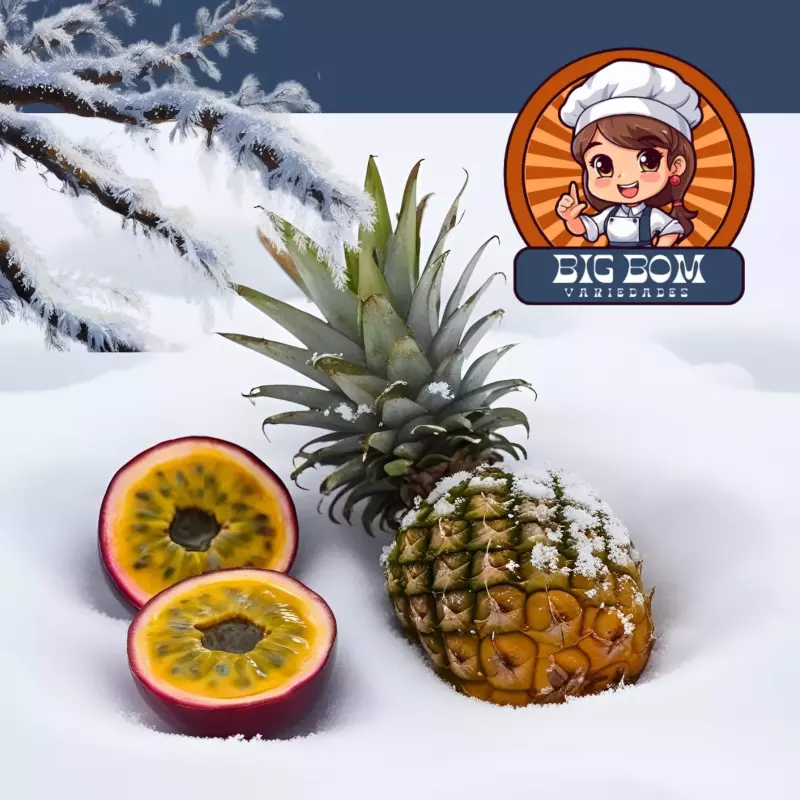 Sorvete de Maracujá com Abacaxi