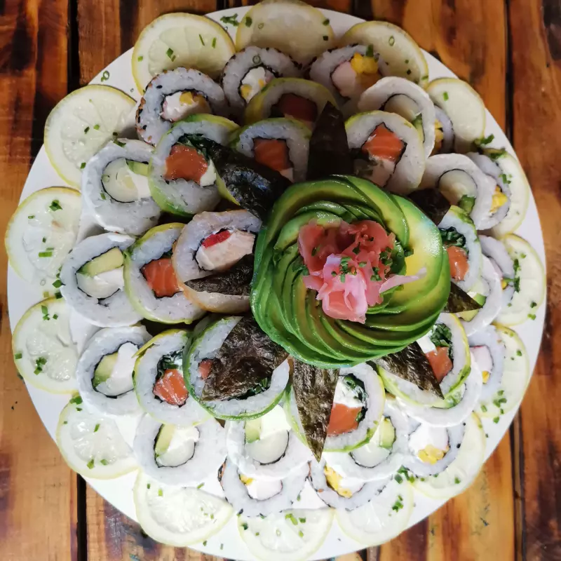 Torta de sushi 50 cortes