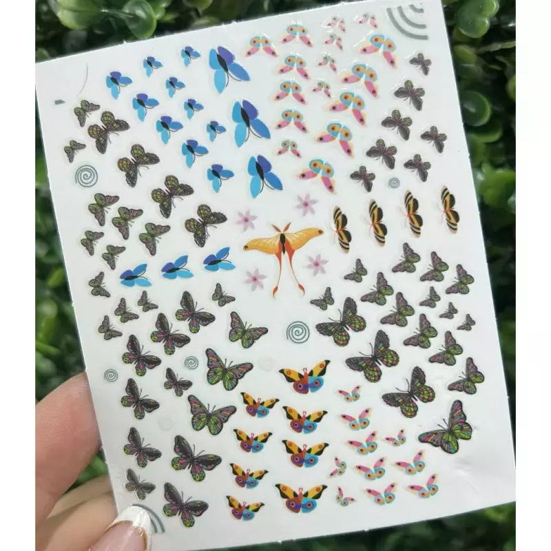 Cartela Adesivos Borboletas N-100