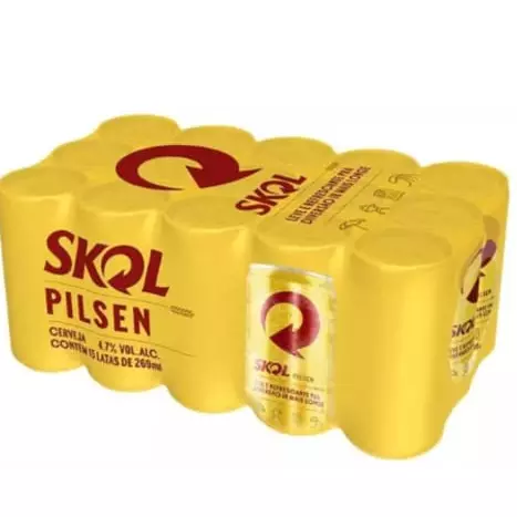 SKOL 269 ML CAIXA COM 15 UNIDADES