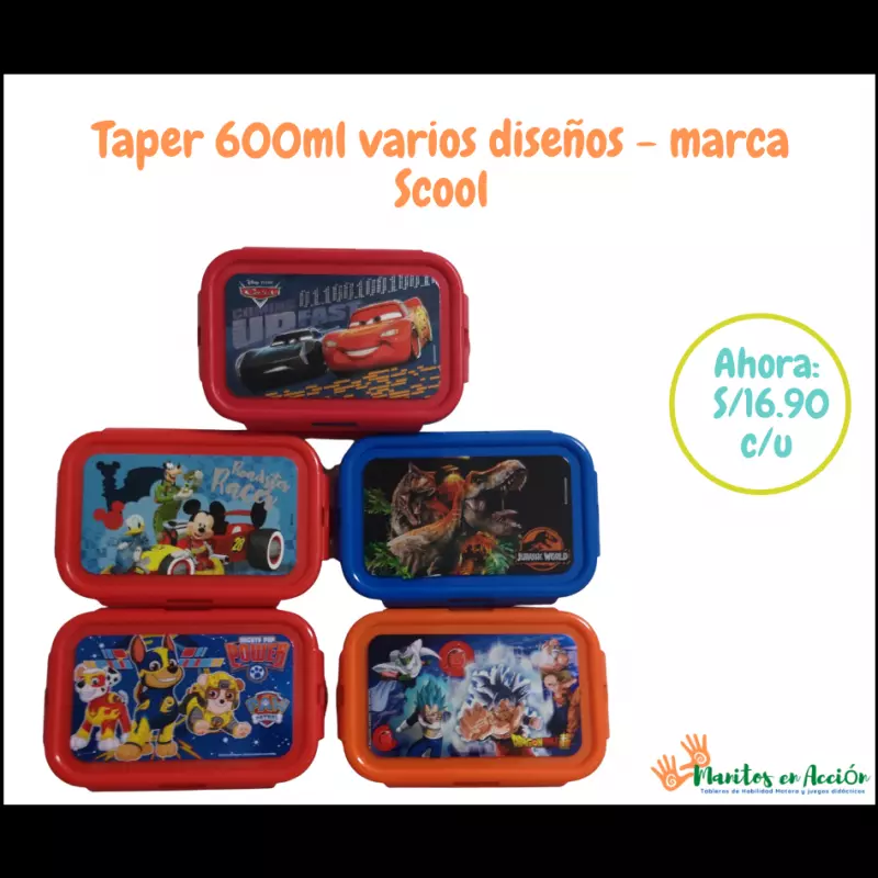 Taper 600ml marca scool