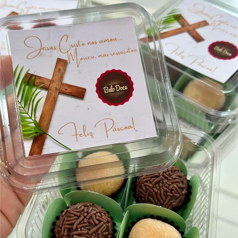 Caixa c/ 4 brigadeiros - Pascoa