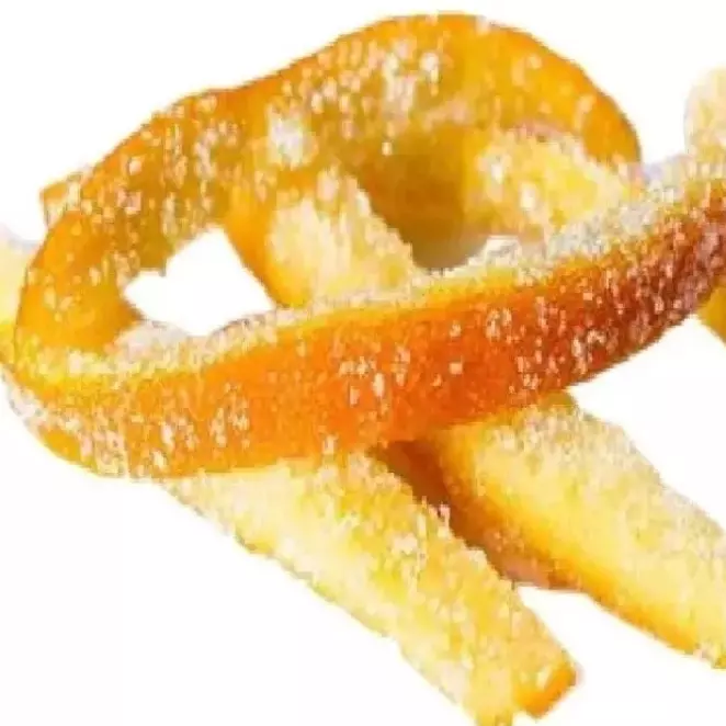 Casca de laranja cristalizadas