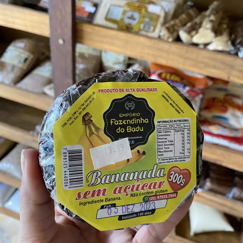Bananada s/ açúcar 300gr