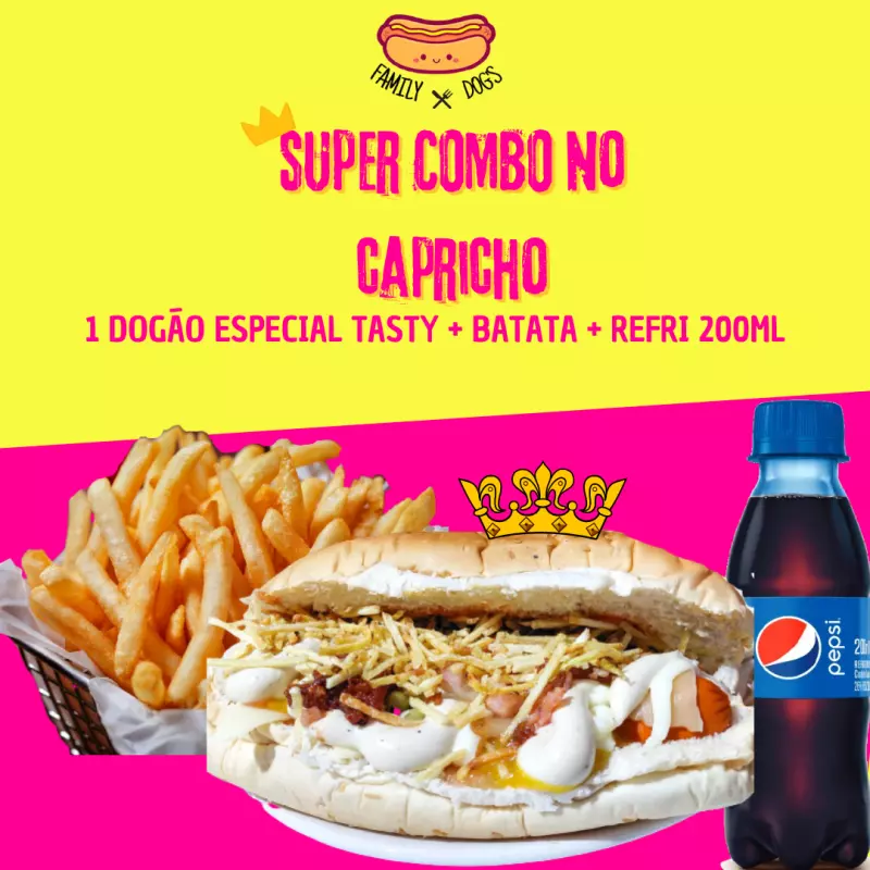 CB2 (1 DOGÃO TASTY + BATATA +BEBIDA)