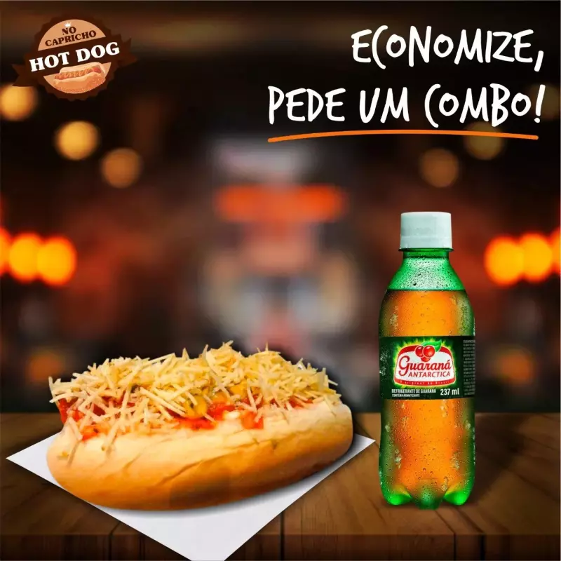 Combo Hot Dog + Refrigerante 200ml