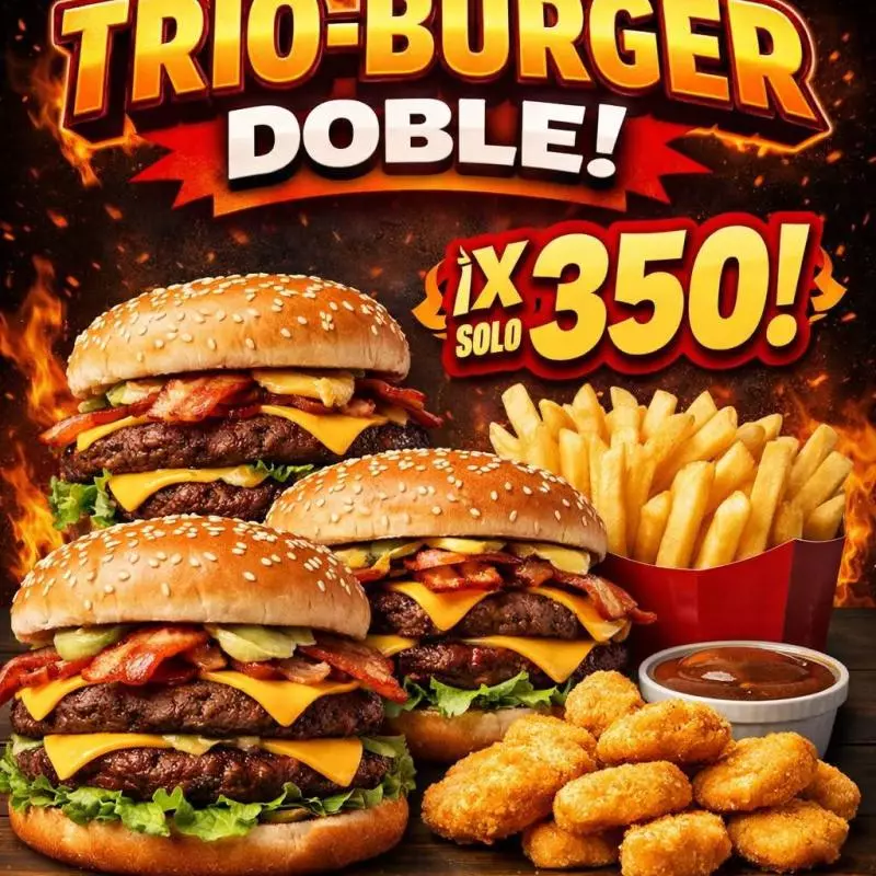 Trio burger 🍔🍔🍔