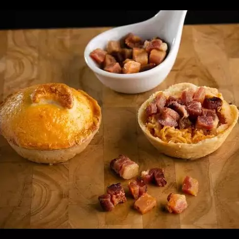 Empada de frango e bacon