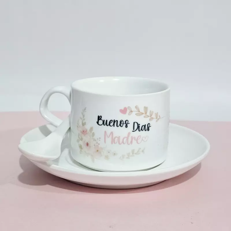 Mug Plato Cuchara mujer