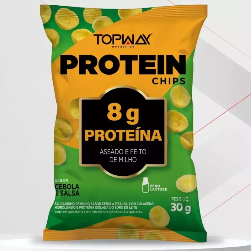 Chips de milho Proteíco Salsa Cebola