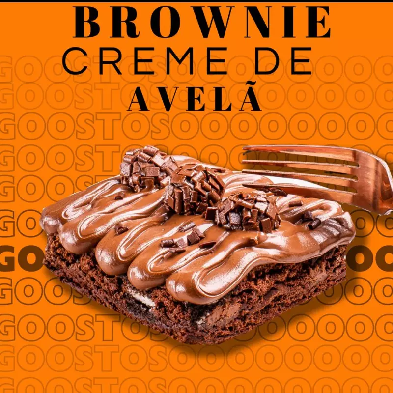Brownie com creme de avelã