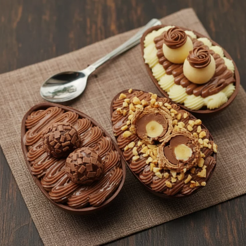 Monte seu trio de ovos de colher