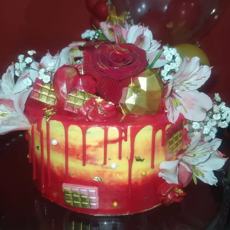 Torta corazón diamante