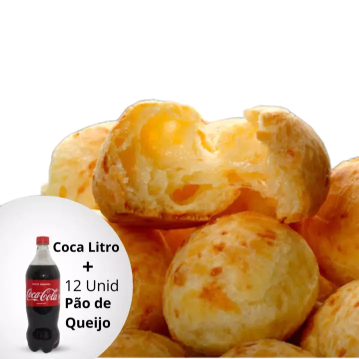 12 Pães de Queijo + 1 Coca L