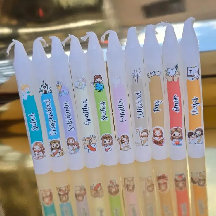 Velas 12cm pte x10 jesus