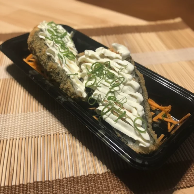 Temaki super Salmão Empanado cortado