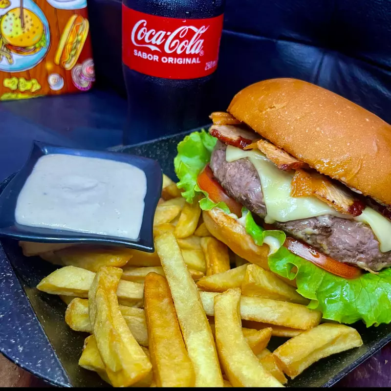 X Bacon 180g + Batata P + Refri lata
