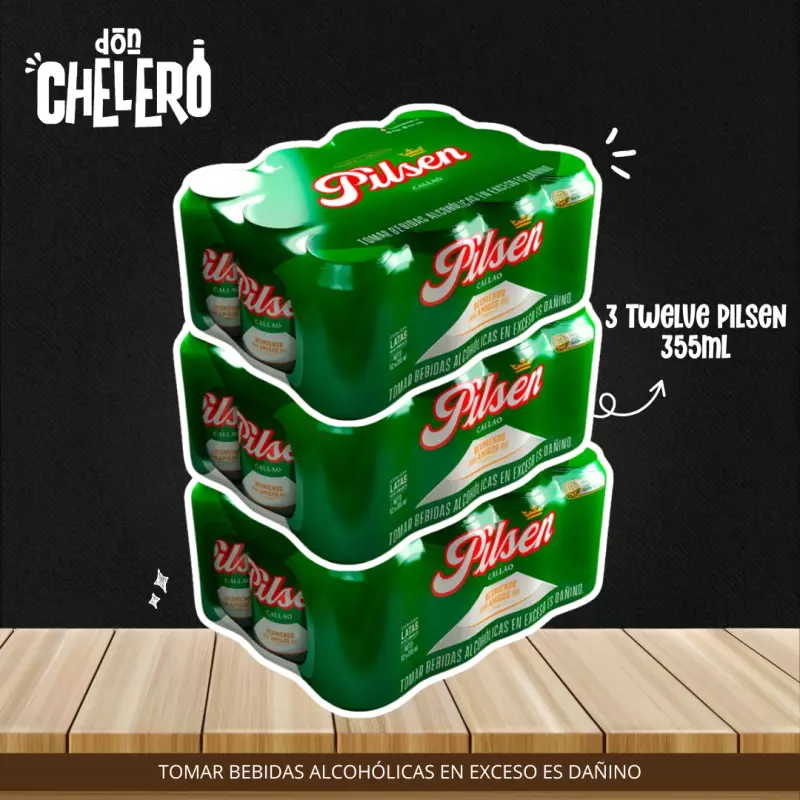 3 TWELVE PILSEN LATA X 355 ML.