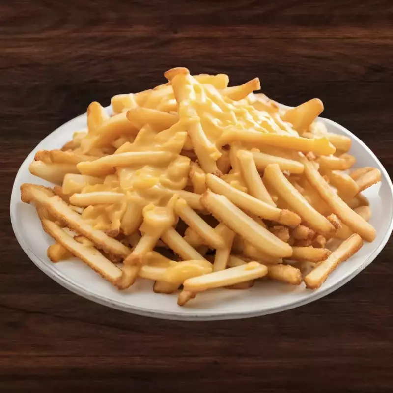 Papas fritas con cheddar