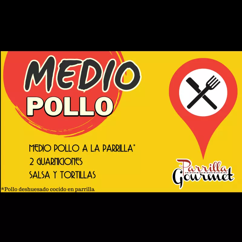 Medio pollo a la parrilla