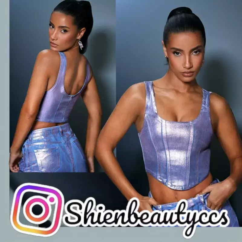 Top De Jeans Metalizado