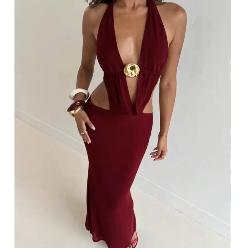 Vestido vinotinto