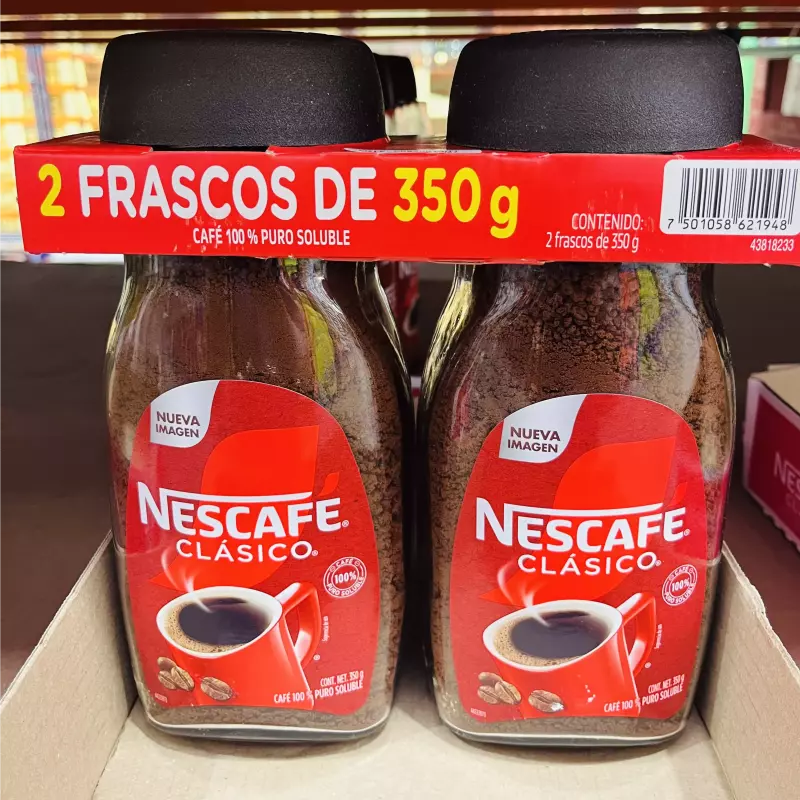 Nescafé soluble 2pzas/350 gr