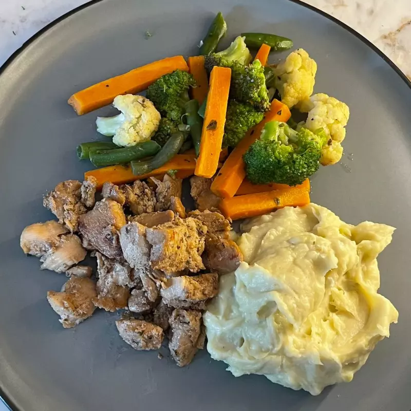 Frango e batata-doce