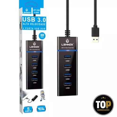 Hub USB Extensor 4 Portas com Interruptor