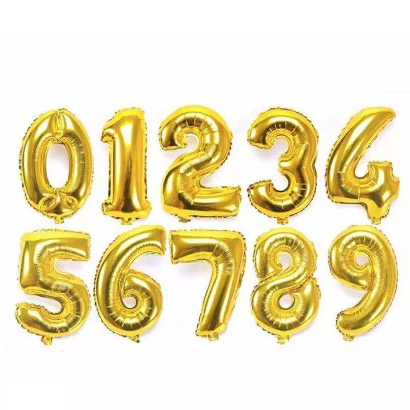 BALÃO METALICO NUMEROS 45CM