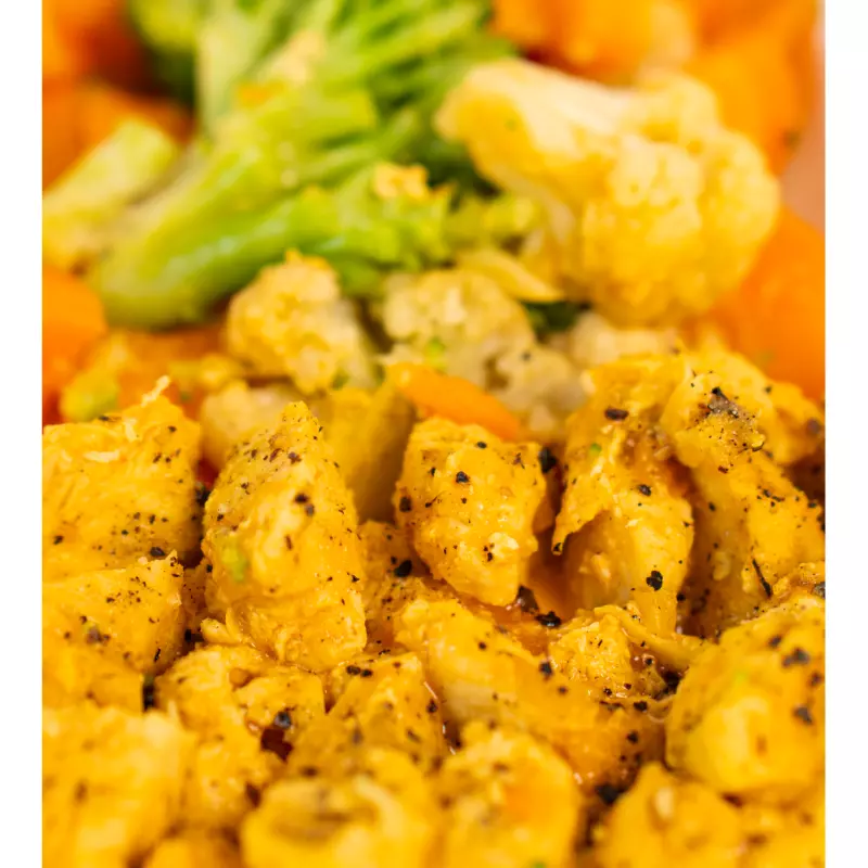 Frango ao Curry com legumes