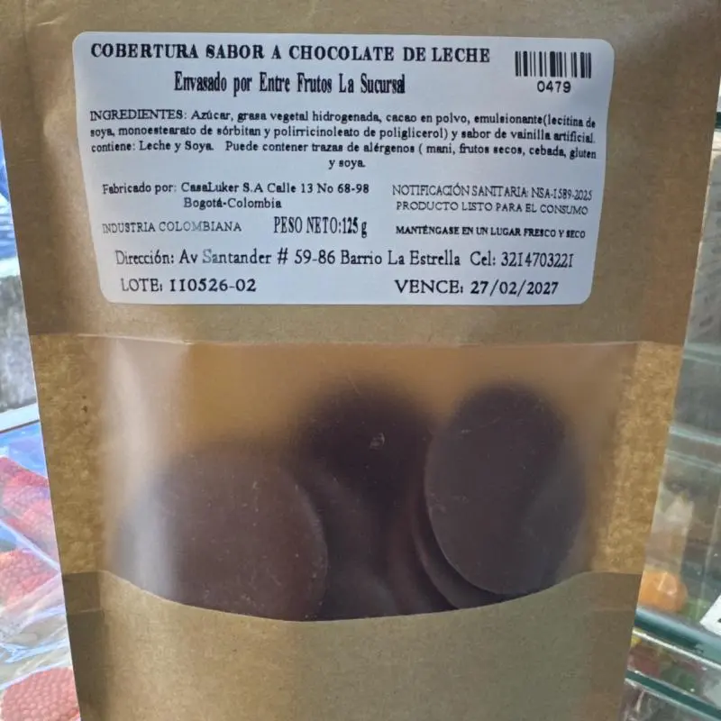 COBERTURA SABOR CHOCOLATE DE LECHE