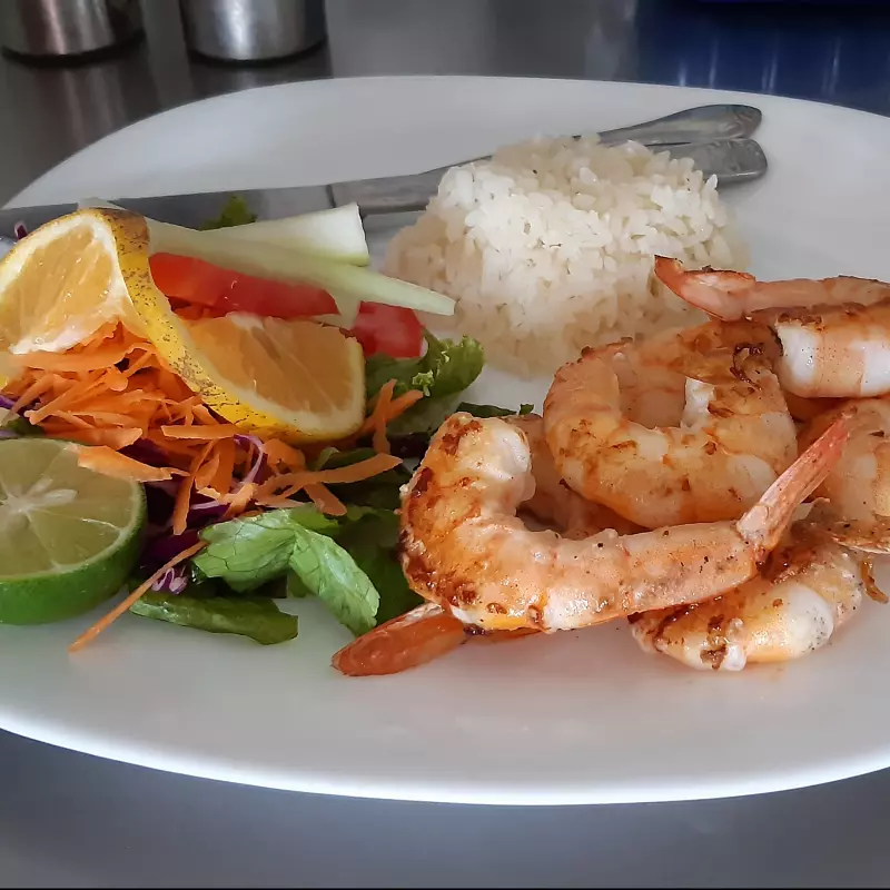 Camarones a la plancha 💛