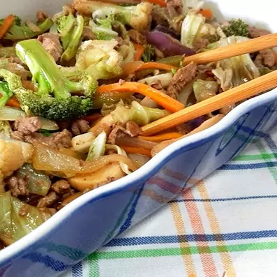 Filé  Mignon bovino com Legumes