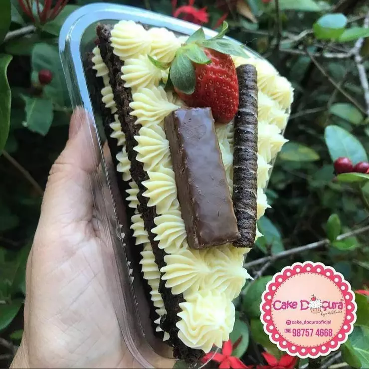 Pizza de Brownie Dupla Creme Ninho