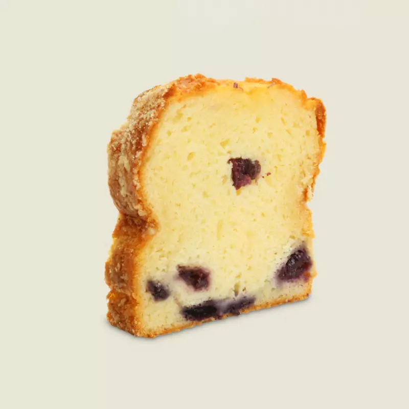 Budín de limón y arándanos