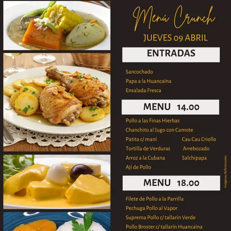 Menú 18.00 soles