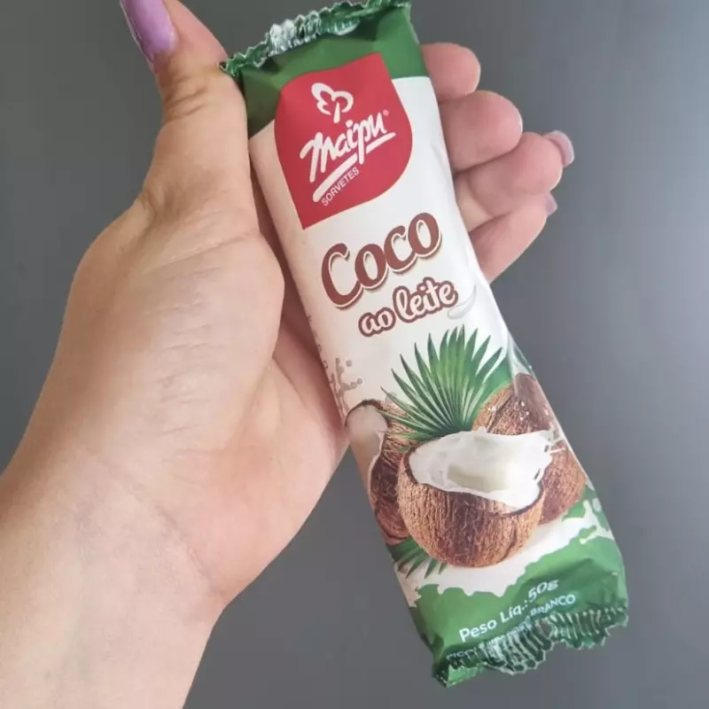 Picolé de Coco Branco ao Leite 50g