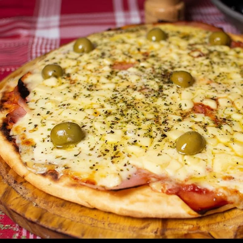 • Pizza de Jamón y Provolone