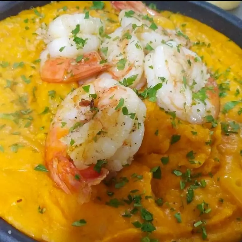 Camarão ao molho de moranga