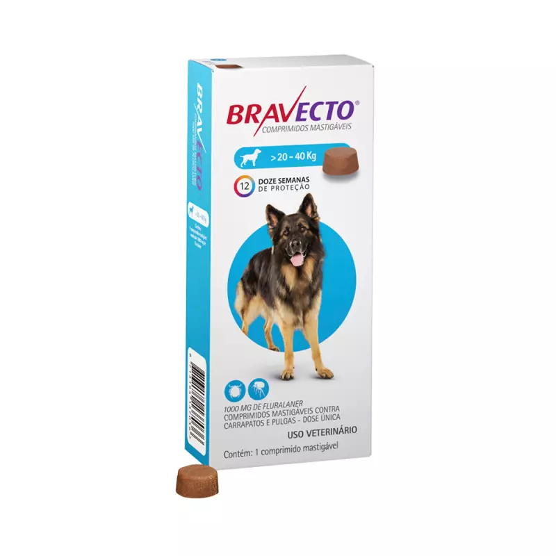 Bravecto MSD Cães de 20 a 40 kg