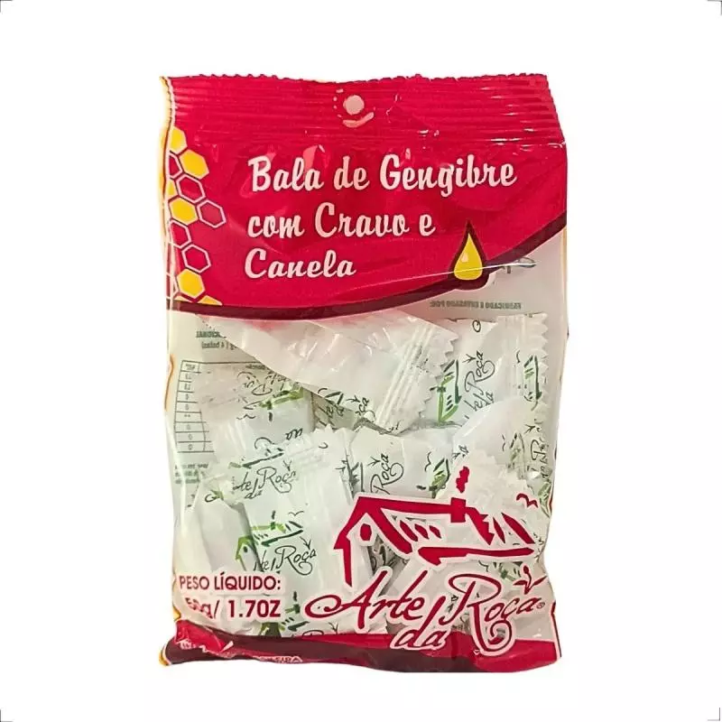 Bala de Gengibre com Cravo e Canela