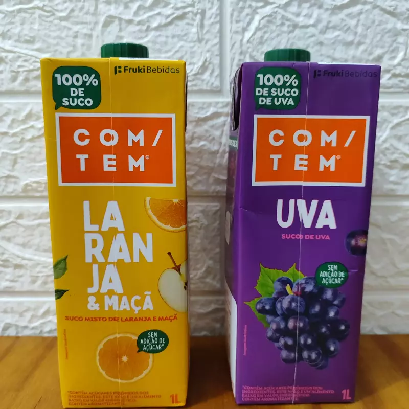 Suco integral com/tem 1 litro