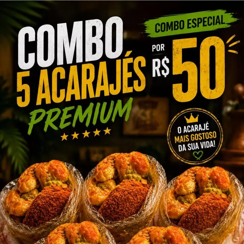 Combo 5 Acarajés premium
