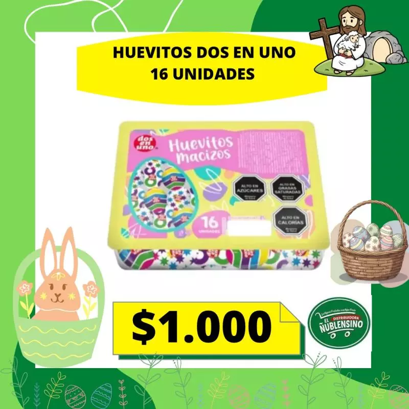 Huevitos dos en uno 16 unidades