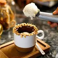 Affogato com borda de nutella