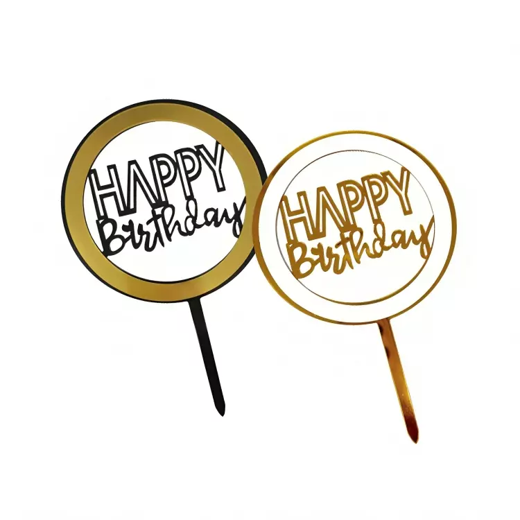 2028 TOPPER HAPPY BIRTHDAY - 16X9CM