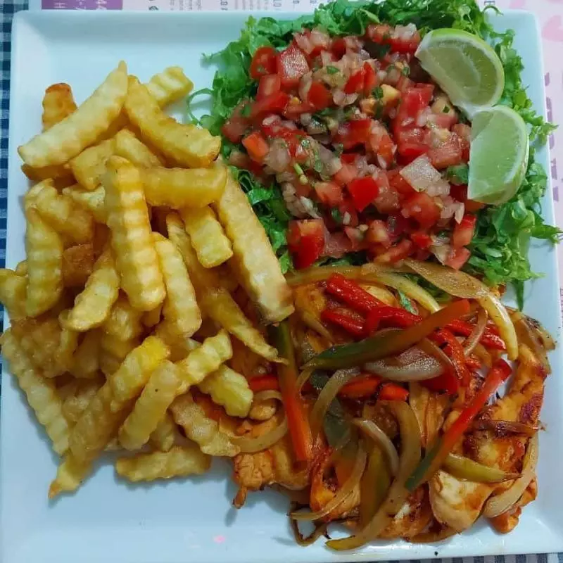 Fajitas de pollo a la plancha
