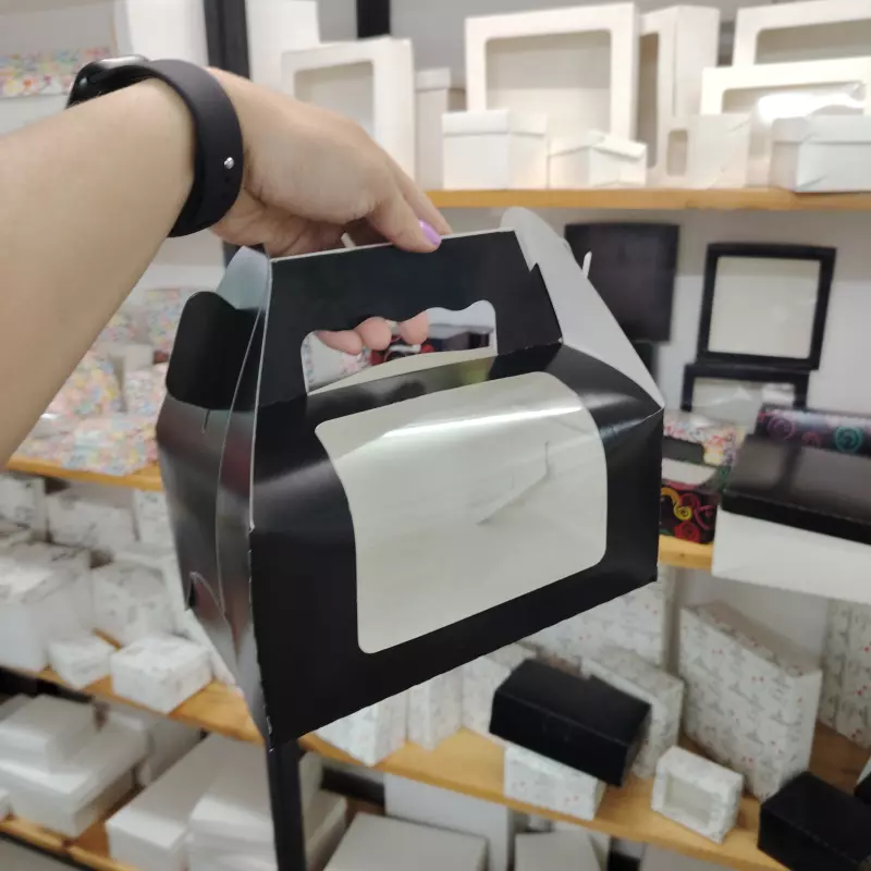 Lonchera Grande Negra Con Acetato